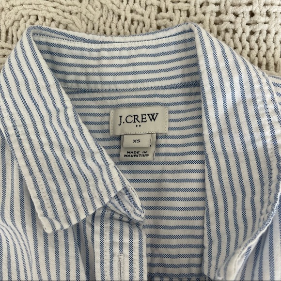 J.Crew Blue & White Striped Button Down - Picture 4 of 7